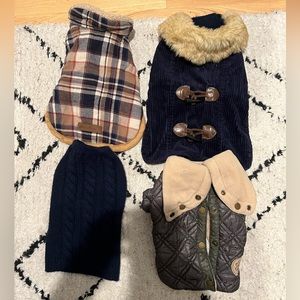 Set of 5 small dog coats and sweater